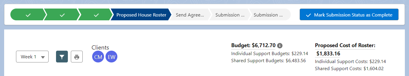 Proposed House Roster step