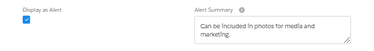Display as alert fields