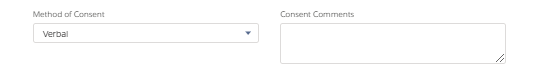 Method of consent field
