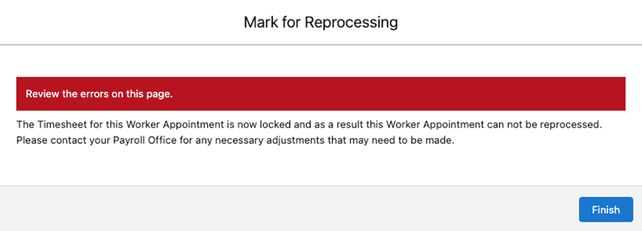 Mark for reprocessing error notification