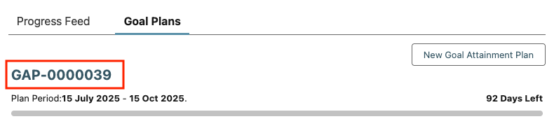 Goal attainment plan link