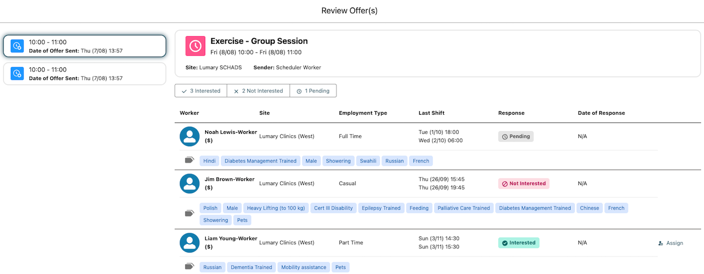WFM - Review Workers who have interested in shift offer.png